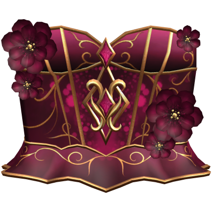 Enchanted whimsy Petal Witch Dress - Magenta/Gold Roblox item
