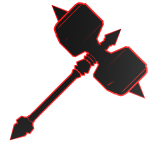 Glowing Red and Black Hammer