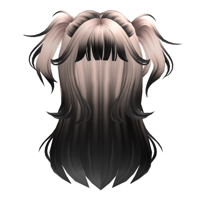 Cute Messy Half up Pigtails(Blonde&Black) Roblox item