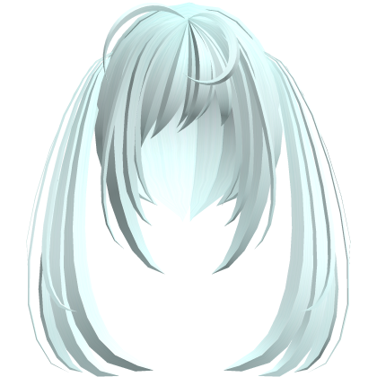 thick messy anime moe pigtails turquoise