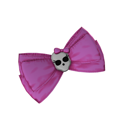 (MH) Pink Bow With Scull  Roblox item