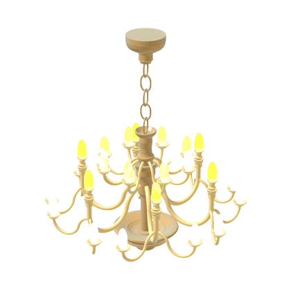 Elegant Chandelier with Burning Candles Home Decor