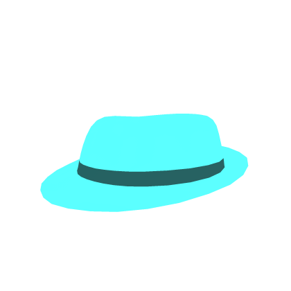Cyan Neon Glow Fedora thumbnail