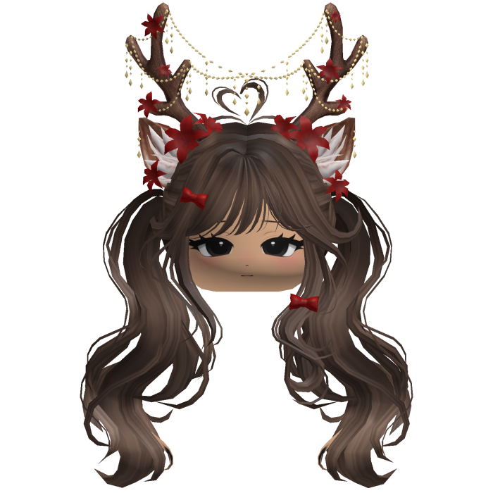 Ethereal Christmas Fairy Fawn Pigtails w/ Antlers