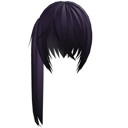Cute Straight Grunge Pigtail in Purple Black Ombre