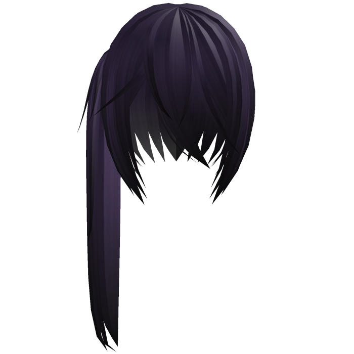 Cute Straight Grunge Pigtail in Purple Black Ombre