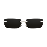 Black and Silver Square Sunglasses