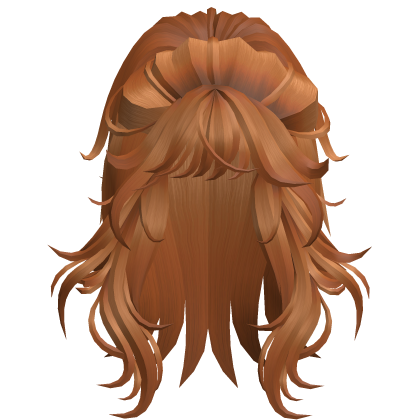 Long Half Up Layered Hair - Ginger