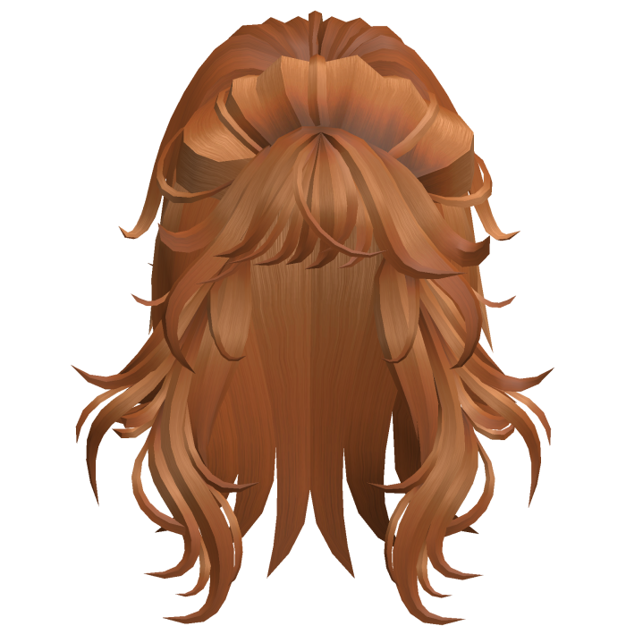 Long Half Up Layered Hair - Ginger