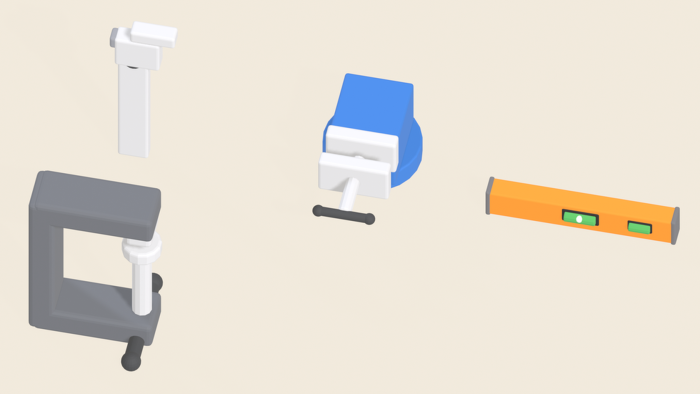 Stylized Tool Pack x35 Hammer Wrench Saw Bench preview 2