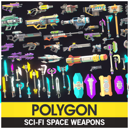 Polygon Sci-Fi Worlds Weapons