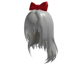 White Bow Hair