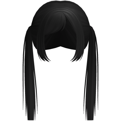 ʚ♡ɞ long pretty black pigtails