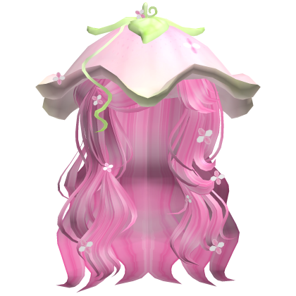 Ethereal fairy long anime flower hair (flamingo)
