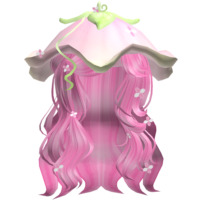 Ethereal fairy long anime flower hair (flamingo)