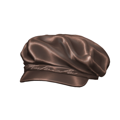 Brown Leather Y2K Newsboy Hat