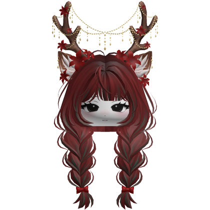 Ethereal Christmas Fairy Fawn Braids w/ Antlers