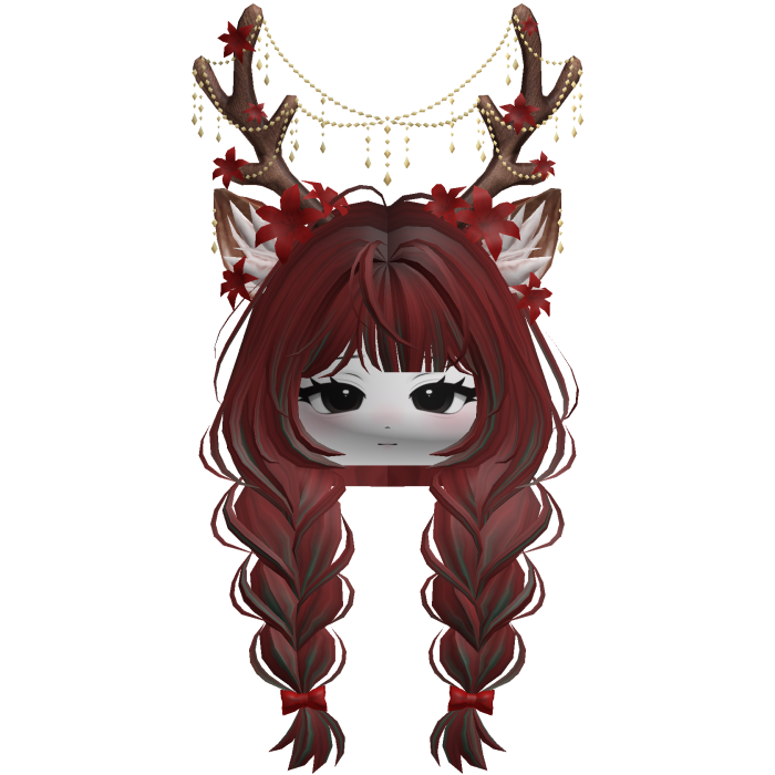 Ethereal Christmas Fairy Fawn Braids w/ Antlers