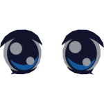 #Healing Anime Eyes Sticker