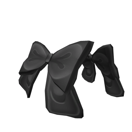 Simple Black Hair Bows Roblox item