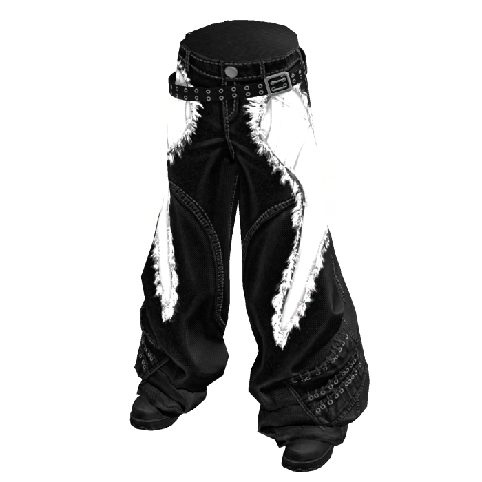 [GLOWING] Emissive Black Baggy Jeans