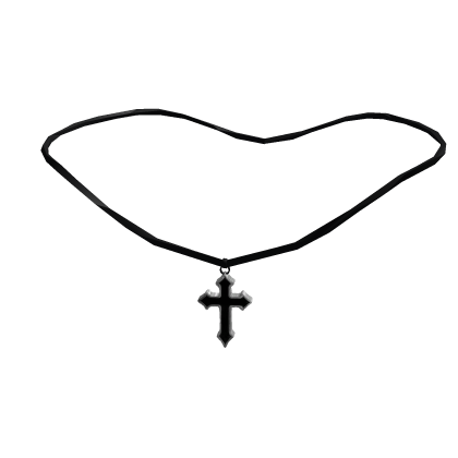 1.0 black gothic cross necklace thumbnail