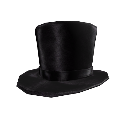 Black leather top hat Roblox item