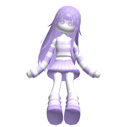 Soft Purple Sitting Doll on Head