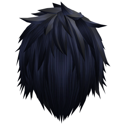 blue messy  jaggered spikey emo vkei hair Roblox item