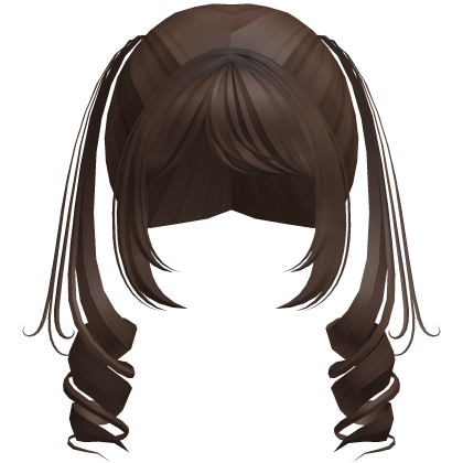 Cute Swirly Half-Up Pigtails (Brown)