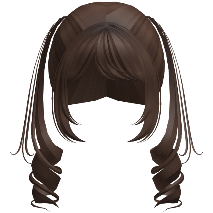 Cute Swirly Half-Up Pigtails (Brown)