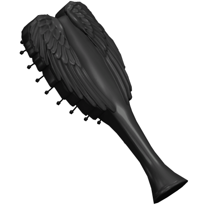 Black Angel Wing Hair Brush Roblox item