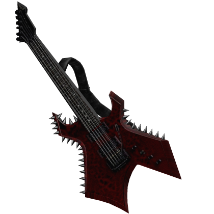 3.0 Strapped Emo Rock Spiked Red Back Guitar