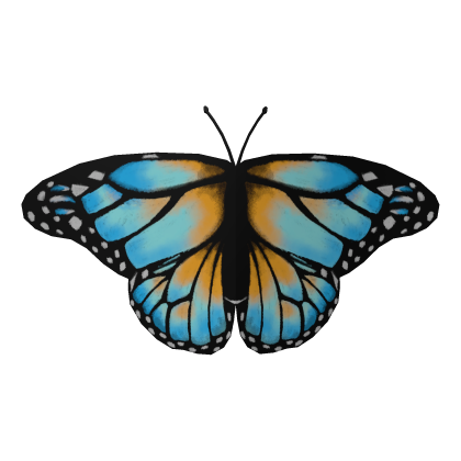 Blue-Yellow Butterfly Face