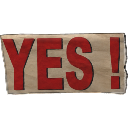 YES! Tiktok Face Sign Sticker Roblox item