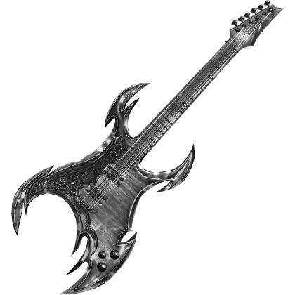 Silver and Black Guitar