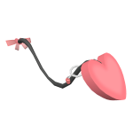 🎃  Cute imp tail w red Usagi Chiikawa keychain