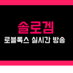 솔로겜 {공식그룹}