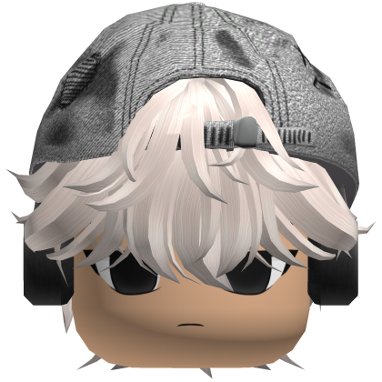 Blonde Messy Anime Boy Emo Hair/Y2K Hat V9 Roblox item