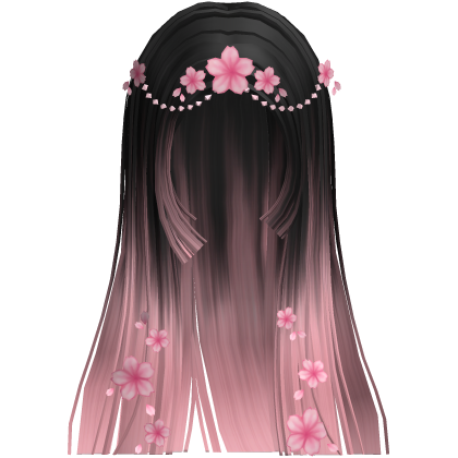 Sakura Princess Hime Cut (Black&Pink) Roblox item