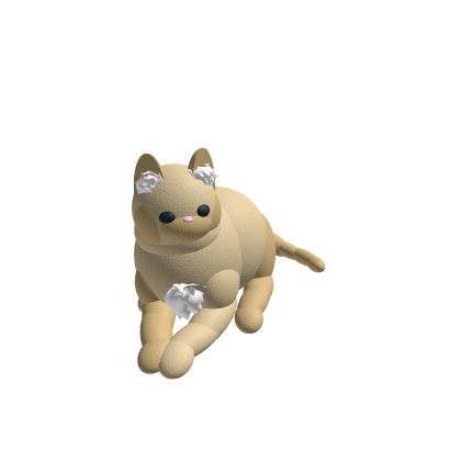 Chubby Cat Laying Down