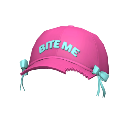 [NEW 🚨] "BITE ME" Cap with Bows in Hot Pink/Blue