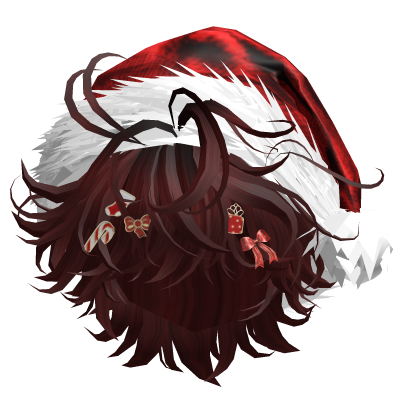 Messy Hair w/Christmas Santa Hat (Yellow)