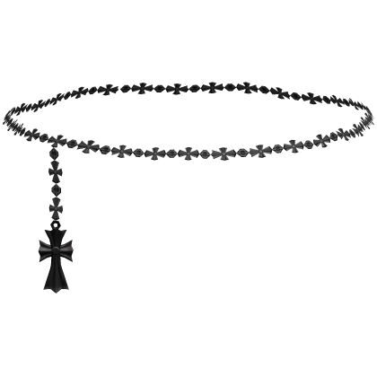 Y2k Black Cross Head Chain