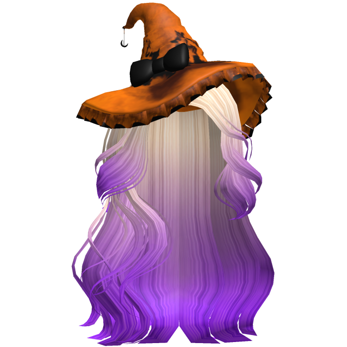 Halloween Side Swept Witch Hair (Blonde & Purple)