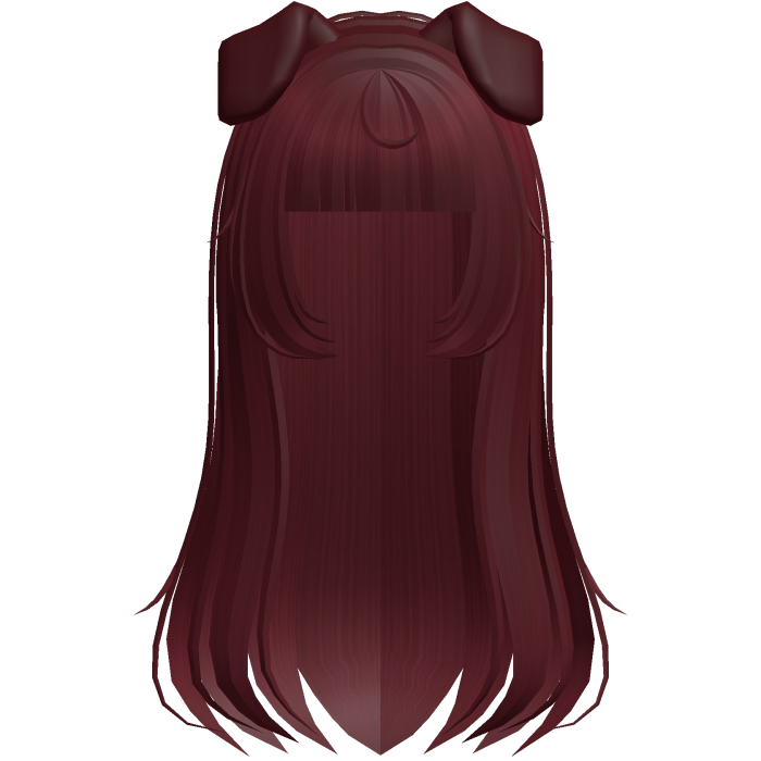 kawaii long soft puppy hair in red