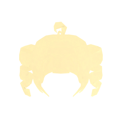 Cute Glowing blonde swirly pigtails low poly soft Roblox item