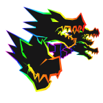 Cartoony Rainbow Dragon Heads