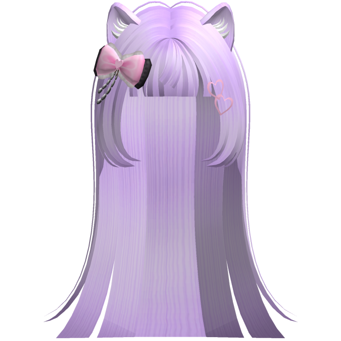 Light Purple Cute Moe Kitty Cat Hair