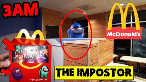 🔪SURVIVE ⭐ AMONG US MACDONALDS ⚡ 3AM